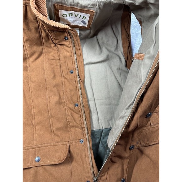 Orvis Insulated Faux Suede Vest Men's Size Medium Fishing Hunting Outdoor Brown - Picture 3 of 9